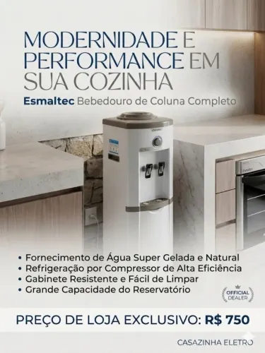 BEBEDOURO ESMALTEC DE COLUNA NOVO!