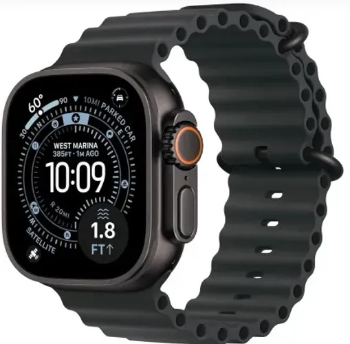 Apple Watch Ultra 3 49mm Black Ti Black Ocean Band