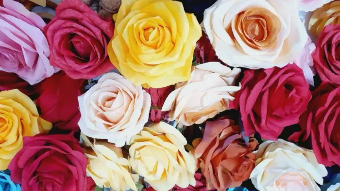 Flores Rosas Para PG ou Artesanato (sem a haste) - Kit com 10