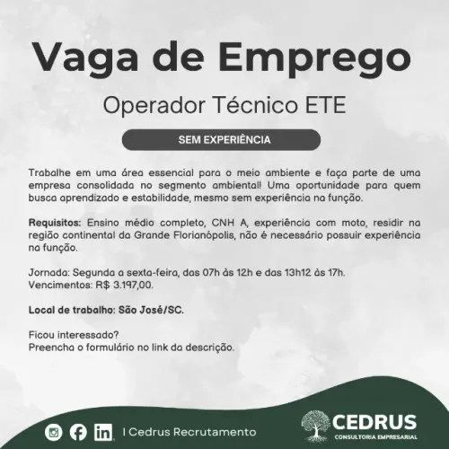 Operador Técnico ETE