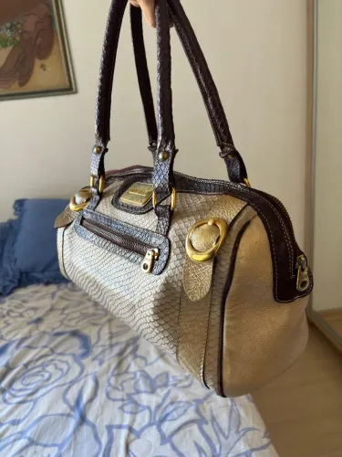 Bolsa Baú Y2K couro Vintage 