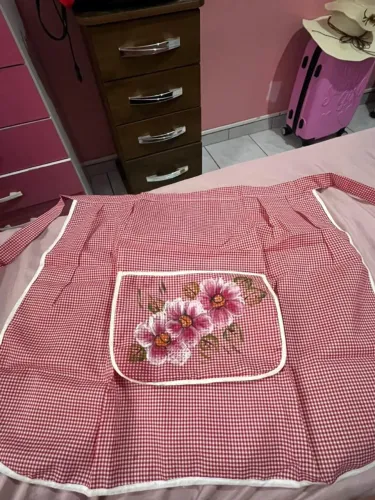 Avental pintado a mão