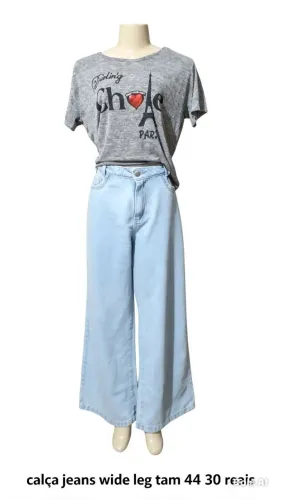 Calça wid leg tam tam 44
