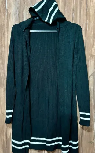 cardigan feminino tricot com capuz m