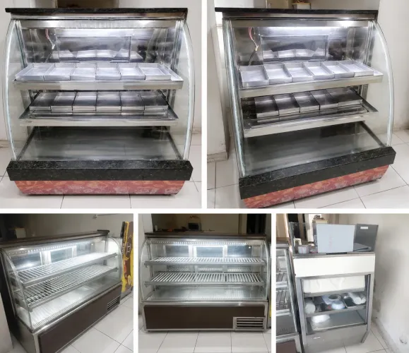 Vitrine de pães e salgados