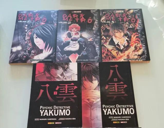 Mangá Dark metrô - 1 a 3; Psychic Detective - 1 e 2