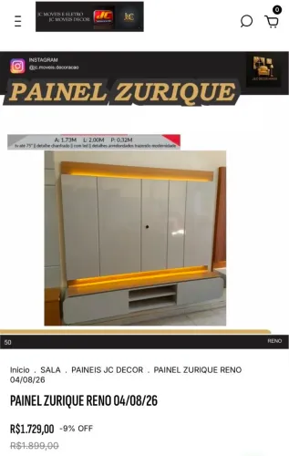 PAINEL ZURIQUE COM LED