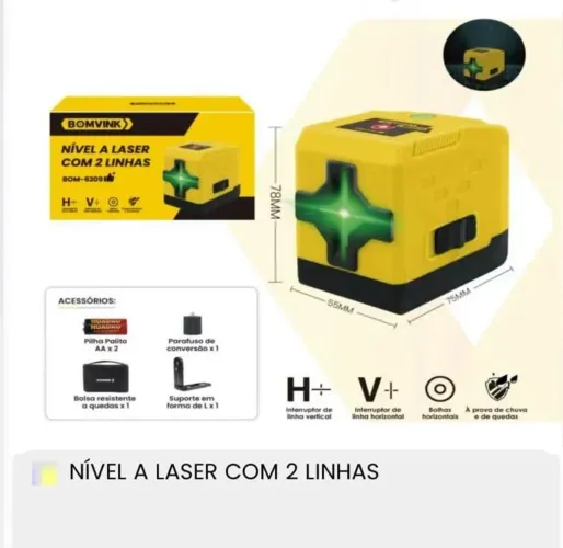 NIVEL A LASER COM 2 LINHAS BOM6209 <br>146,00R$