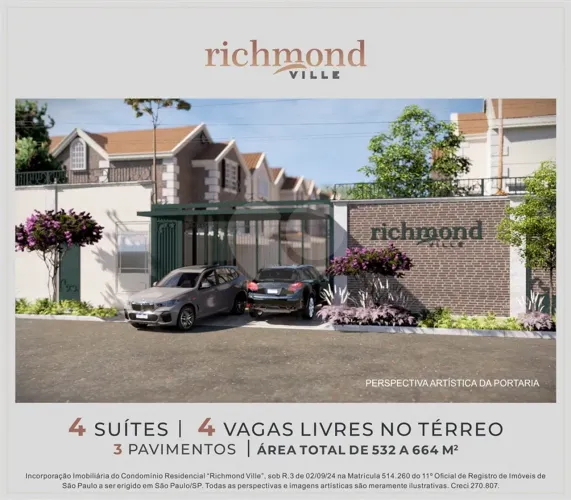 Casa à venda com 4 suítes no condomínio Richmond Ville, São Paulo - SP