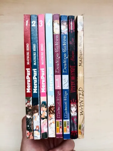 Kit Mangás Matsuri Hino - Meru Puri, Vampire Knight, Destino Cativo e Wanted