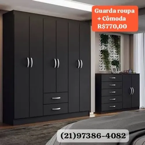Guarda roupa+ cômoda 2p 5g