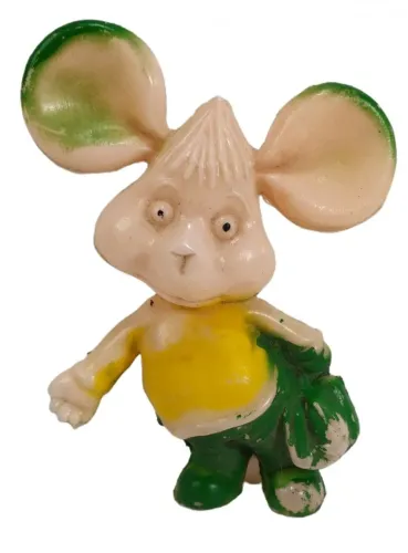 BRINQUEDO ANTIGO - BONECO DO TOPO GIGIO em Plástico Bolha ou Plástico Soprado. Marca não d