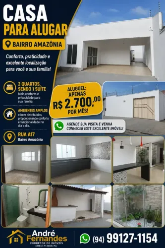 CASA PARA ALUGAR BAIRRO AMAZÔNIA