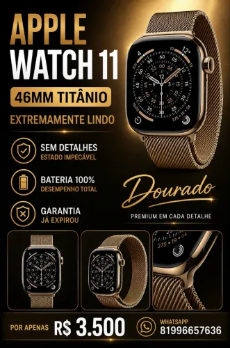 Apple Watch 11 Titânio 46mm Dourado 