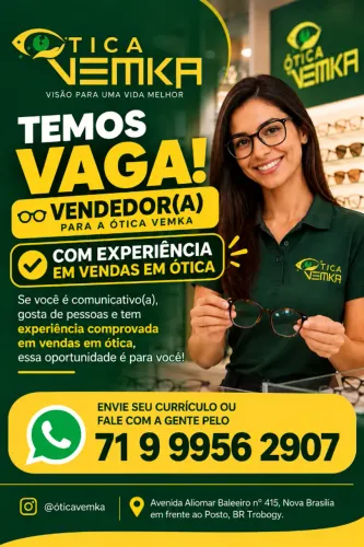 VENDEDOR(A) DE ÓTICA