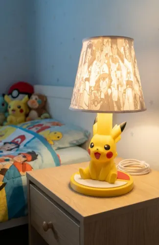 Luminária Abajur 3D personalizada do Pikachu Pokemon litofania Decoração para quarto infan