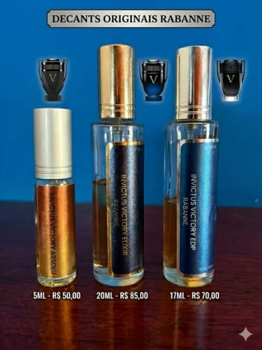 Decants Originais Invictus Victory - Conheça o Elixir, EDP e Absolu!