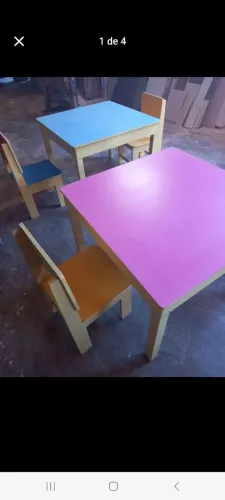 Vendo conjunto infantil de madeira