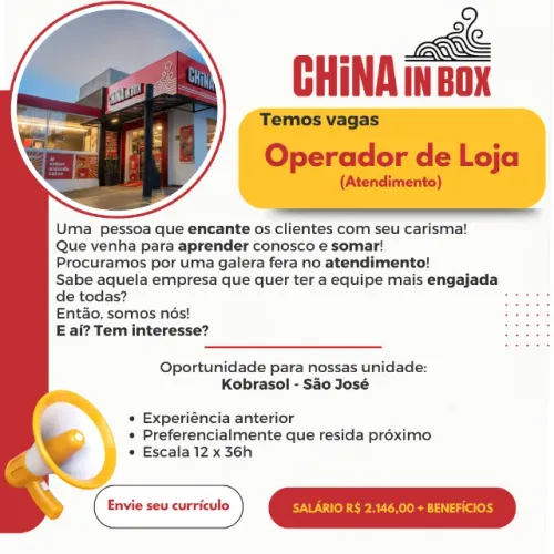 Operador de Loja - Atendimento - Kobrasol
