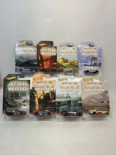 Coleção Completa Hot Wheels Star Wars Planets - 8 Miniaturas Originais Mattel - Lacradas