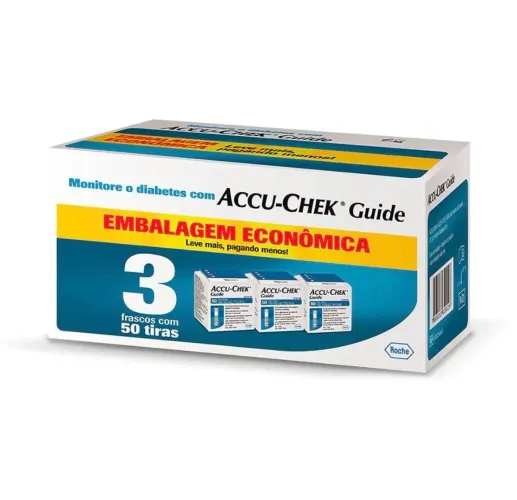 3 caixas de tiras Accu Chek Guide