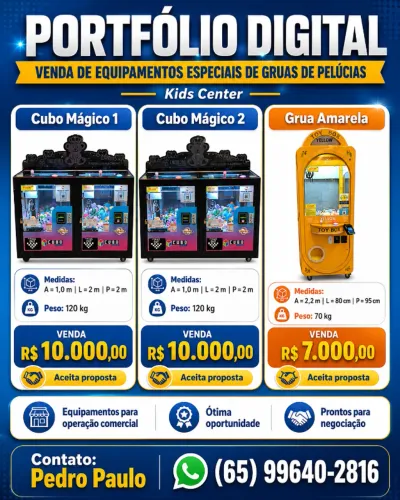 Equipamentos Especiais - Gruas de Pelúcias 