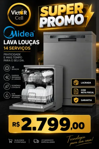 Lava Louças Midea 14 Serviços | Lacrada | Nota Fiscal 
