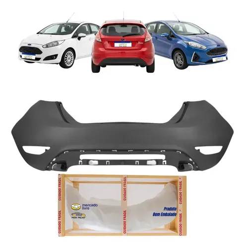 Parachoque Traseiro New Fiesta Hatch 2014 15 16 17 18 2019