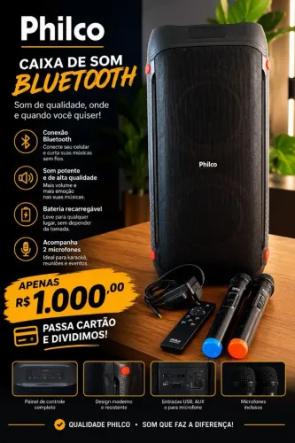 Caixa de som Philco extreme 1200w
