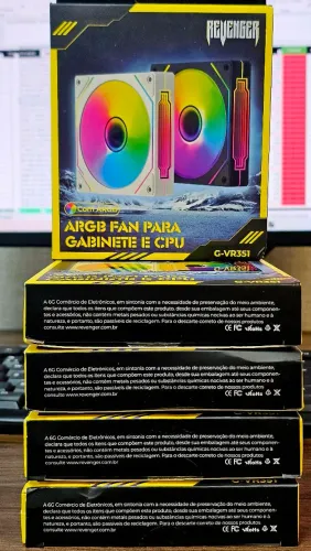 Fan Cooler Revenger G-VR351 ARGB 120mm PWM | Unidade ou Kit com 5