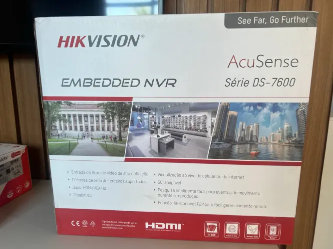 NVR Hikvision AcuSense 16 Canais PoE DS-7616NXI-K2/16P Novo