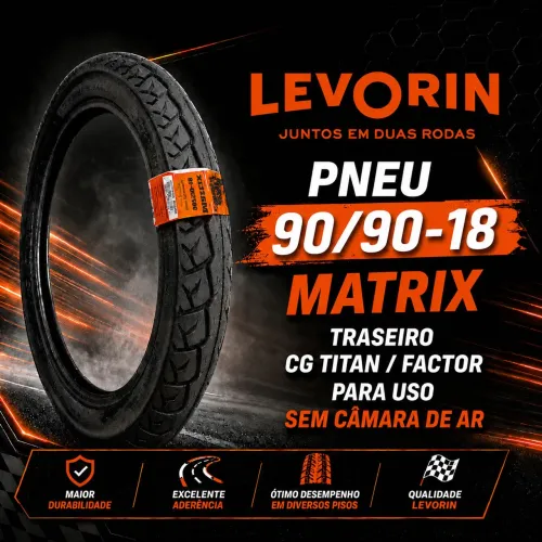 Pneu moto 90/90-18 Levorin - Novo