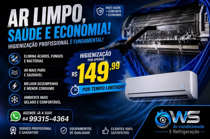 Higienização de ar-condicionado!