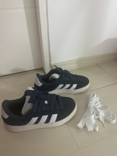 Tênis Adidas 36 Azul Marinho Cloudfoam comfort Original - 2 cadarços