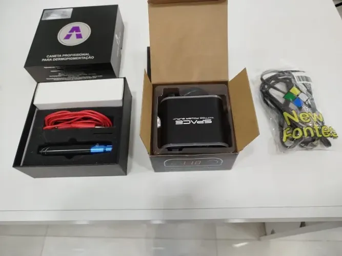 Maquina Rotativa Pen Tatoo com Fonte e Pedal
