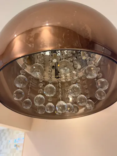 Vendo lustre cristal âmbar 40 cm