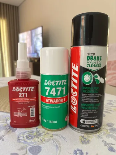 Kit Loctite Henkel 271 + 7471 + SF 7237 para aplicações automotivas e industriais.