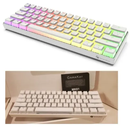 Gamakay MK61 60% RGB e PCB e Plate de teclado