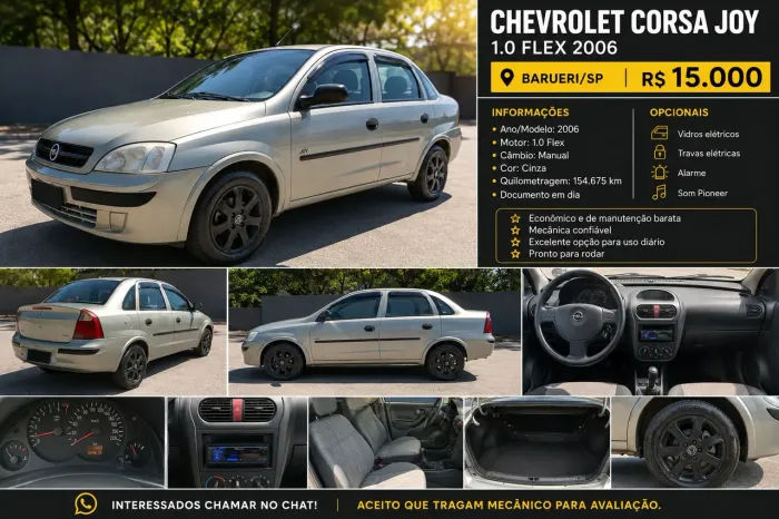 Chevrolet Corsa Sed. JOY 1.0/ 1.0 Flexpower 8V 4P 2006