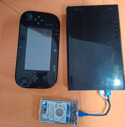 NINTENDO WIIU COM SD 32GB+ HD 500GB COM MAIS DE 100 JOGOS