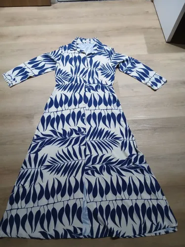 Vestido longo de linho