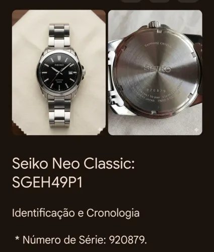 Seiko Quartz Vintage Original - Elegância e Precisão Japonesa e um clássico atemporal.