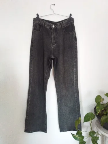 Calça wide legs jeans para mulheres altas
