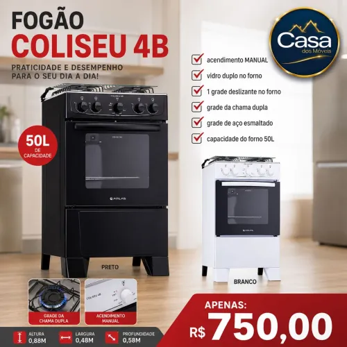 Fogão Coliseu 4 bocas
