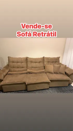 Sofá Retrátil e Mesa de Jantar 8 lugares