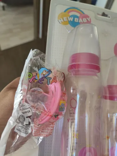 KIT 3 MAMADEIRA + CHUPETA FEMNINO 