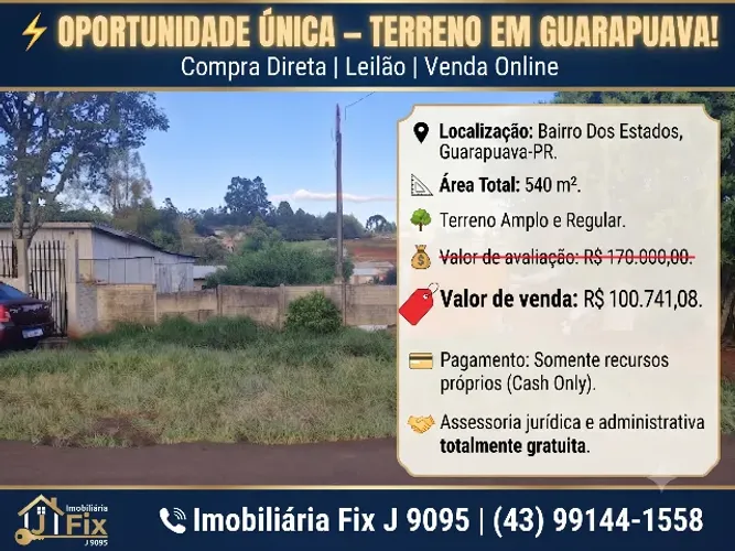 TERRENO AMPLO E REGULAR - ÓTIMO PARA CONSTRUIR