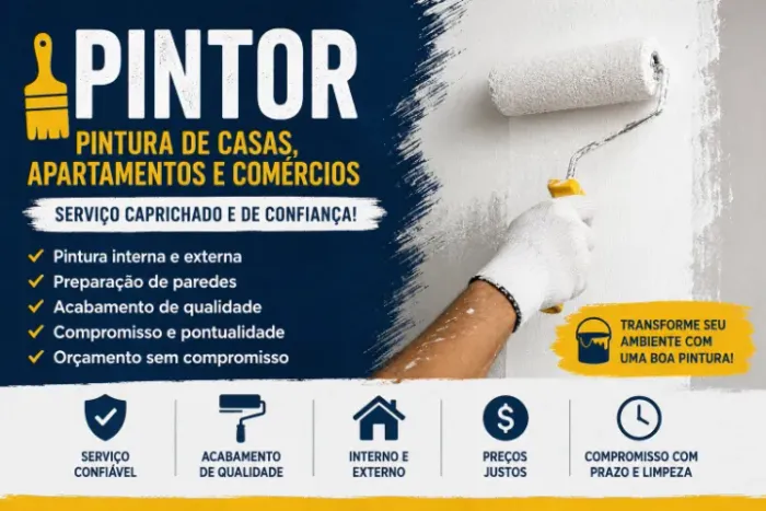Pintor em Brusque Sc- Pintura de Casas, Apartamentos e Comércios