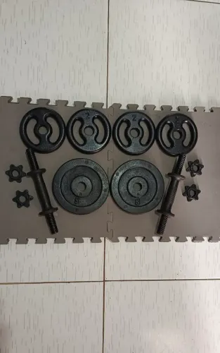 Anilhas+barras maciça halter 21kg total