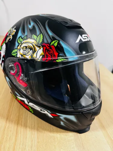 Capacete ASX Draken 58 Preto Fosco Catrina - Fabricação 2025